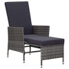 vidaXL 2 Piece Patio Lounge Set with Cushions Poly Rattan Gray - 4 of 4