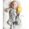 Lev Baby Boys' Bamboo Zipper Footie Pajamas – Baseball, Football & Soccer Print One-Piece Baby Boy Clothes (NB–6/9M) - 2 of 4