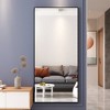 71x32 Inch Full-length Mirror with Shatterproof Backing, Adjustable Tilt & Reinforced Steel Frame, Black - 3 of 4