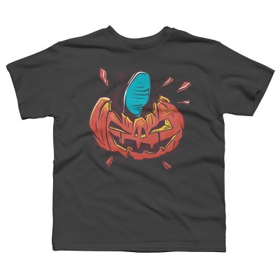Boy's Design By Humans Halloween smashed pumpkin By BlackBerry55 T-Shirt