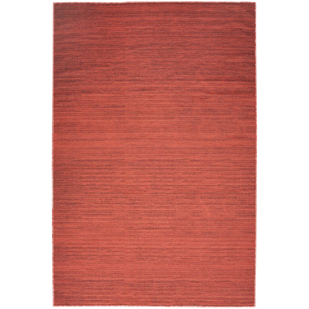 Photos - Doormat Nourison 5'3"x7'3" Machine Washable Modern Essentials Woven Area Rug Red 