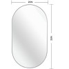 VYNXARIA Silver 20" x 33" Metal Frame Oval  Mirror,Decorative Wall Mirror,Wall Mount, Modern Decor ,Wall Mount, Modern Decor - 4 of 4