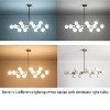Siljoy 16 Lights Mid Century Modern Chandelier Linear Chandelier Light Fixtures Glass Globe Sputnik Pendant Light for Dining Room Kitchen Island - 3 of 4