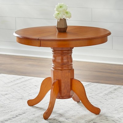 Brown Rubberwood Farmhouse Dining Set with Oval Table and 4 Chairs