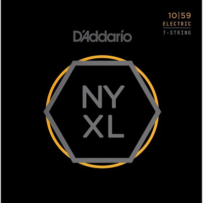 D'Addario NYXL1059 7-String Light Nickel Wound Electric Guitar Strings (10-59)