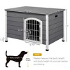 UbMelt Outdoor Dog House with Lockable Door Wooden Puppy Cage Kennel with Openable Top & Removable Bottom for Small Medium Dogs,Dark Gray - image 3 of 4