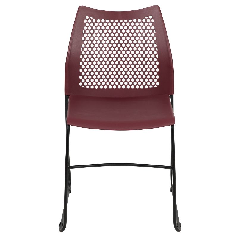 Emma and Oliver Home and Office Sled Base Stack Chair with Air-Vent Back - Guest Chair, 3 of 13