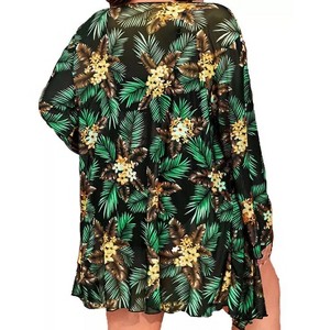 Plus Size Women's Printed Swimwear Set 3-Piece Bathing Suit with Cover Up - 1 of 4