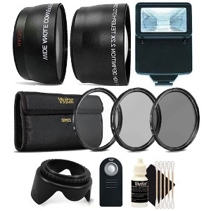 Vivitar 52mm Telephoto and Wide Angle Lens with Accessory Kit for Nikon D5300 and D5499 - 1 of 4