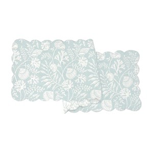 C&F Home 14" x 51" Seafoam Reef Cotton Table Runner - Nautical Coral & Seaweed - 1 of 4