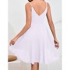Womens V Neck Dress Spaghetti Strap Sleeveless Wrap Ruffle Hem Dress - 4 of 4