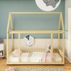 ROOMTEC Floor Wooden Bed with House Roof Frame - 2 of 4