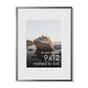 Haus and Hues Brushed Metal Frame with Real Glass, Gray/Bronze - 1 of 3