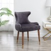 XINGHANZHENXUAN Upholstered Accent Chair, Button Tufted Back, Rubberwood Legs, Seating for Living Room, Bedroom - 3 of 4