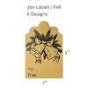 Wrapables Christmas Holiday Gift Tag Stickers and Labels Roll for Gift-Wrapping, Labeling, Package Decoration (300pcs), Let it Snow - 2 of 4
