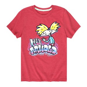 Boys' - Hey Arnold! - Airbrush Arnold Short Sleeve Graphic T-Shirt - 1 of 4
