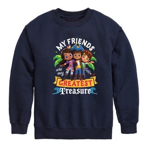 Boys' - Santiago of The Sea - My Friends Greatest Treasure Graphic Long Sleeve Fleece Sweatshirt - 1 of 4