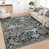 Washable Rug for Living Room, Modern Tiger Woodcut Print Rug - 4 of 4