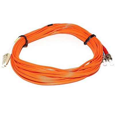 Monoprice Fiber Optic Cable - 10 Meter - Orange | LC to ST OM1, 62.5/125 Type, Multi Mode, Duplex