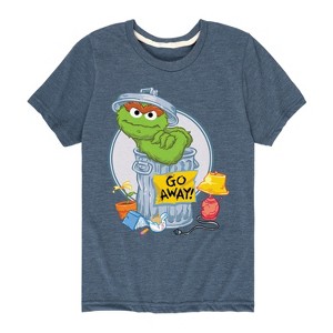 Boys' - Sesame Street - Oscar Go Away Short Sleeve Graphic T-Shirt - 1 of 4
