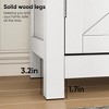 Chery Life 30'' x 12'' x 32.5'' in White Kitchen Cabinet with Walnut Countertop, Coffee Bar Console Cabinet for Kitchen, Dining Room, Bathroom - 2 of 4