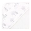 Touched by Nature Baby Unisex Organic Cotton Hooded Towels, Gray Woodland, One Size - 3 of 4