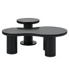 NicBex Modern Irregular Nesting Coffee Table Set of 2 with Cylindrical Legs for Living Room - 4 of 4