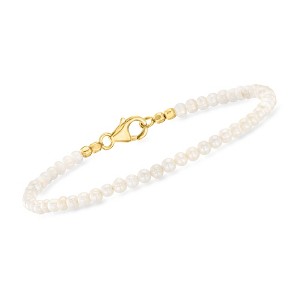 Ross-Simons 3-3.5mm Cultured Pearl Bead Bracelet in 18kt Gold Over Sterling - 1 of 4