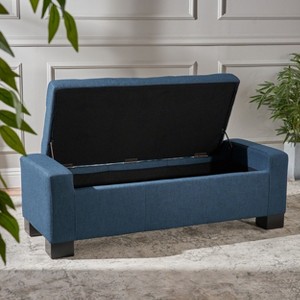 CAVINAS Modern Tufted Storage Ottoman Bench,50.25" Waffle-Stitched Footstool with Hidden Compartment,Storage Bench for Living Room,Bedroom - 1 of 4