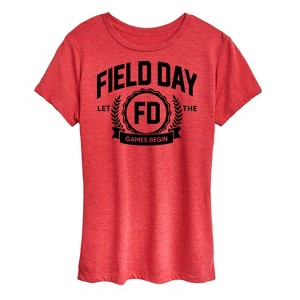 Women's - Instant Message - Field Day Collegiate Short Sleeve Graphic T-Shirt - 1 of 4