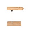 NicBex Couch Tray End Table for Sofa C-shaped Oval End Tables with Slots for Bed, Chairs in Living Room and Bedroom, Oval and Rectangle, Natural - 4 of 4