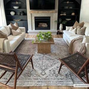 Hauteloom Barny Beige Flat Pile Washable Rug - 1 of 4