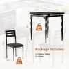 Dining Table Set for 2, 3 Piece Dining Table and Chairs Set of 2 - 2 of 4