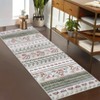 Washable Modern Farmhouse Living Room Bedroom Area Rug, Floral Print Non Slip Floor Carpet for Home Office - 3 of 4