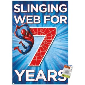 Trends International Marvel Spider-Man - Happy 7th Birthday Unframed Wall Poster Prints - 1 of 4
