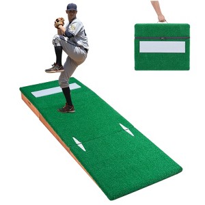 VEVOR Pitching Mound, Portable Baseball Pitcher's Mound,85 in Indoor Outdoor Pitching Practice and Training Equipment, Softball Pitching Aids, Green - 1 of 4