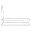 Dolonm Twin House-Shaped Floor Bed with Safety Rails - Wooden Low Profile Kids Bed, Easy Assembly - 2 of 4