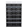 DOMETOUR 12-Tier Portable 72 Pair Shoe Rack Organizer 36 Grids Tower Shelf Storage Cabinet Stand Expandable for Heels, Boots, Slippers, Black - 4 of 4