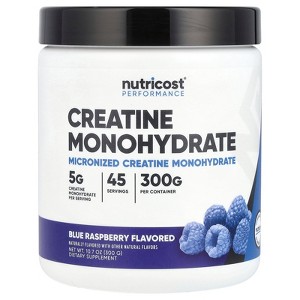 Nutricost Performance, Creatine Monohydrate, Blue Raspberry, 10.7 oz (300 g) - 1 of 2