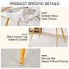 NicBex 62.2 Inch Rectangle Dining Table with Imitation Marble Pattern Sinterd Stone Tabletop for 6 to 8,Living Meeting Room,White - 4 of 4