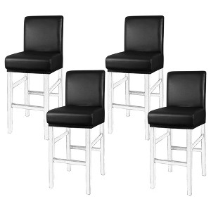 PiccoCasa Waterproof PU Leather Pub Counter Height Side Chair Covers with Elastic Band - 1 of 4