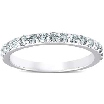 Pompeii3 1/2 Ct Diamond Wedding Ring 14k White Gold Womens Anniversary Band