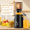 Aeitto Cold Press Juicer - 4.5 XL Wide Mouth for Whole Fruits, 90% Yield Slow Masticating Technology(Black) - 2 of 4