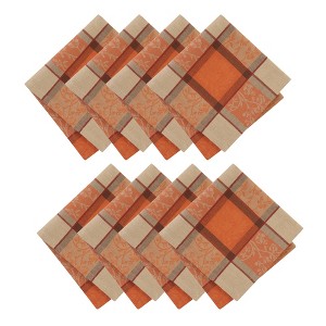 Autumnal Harvest Jacquard Napkins, Set of 8 - Multicolor - 17x17 - Elrene Home Fashions - 1 of 4