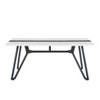 Okak 70.9" Rectangular Dining Table Marble Grain Waterproof Kitchen Table with Adjustable Legs for 8 for Kitchen, Office - 2 of 4