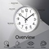 Clockswise Black Analog Clock – Silent, Non-Ticking for Wall, Office Desk, Table and Shelf, Battery-Operated Perfect for Home Office - 3 of 4
