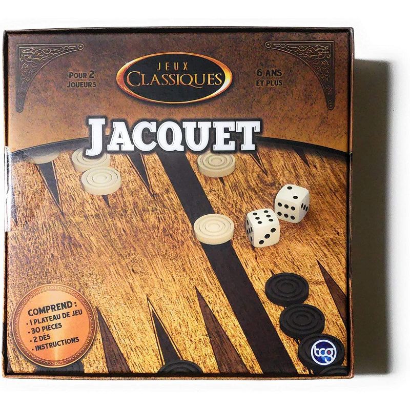 TCG Classic Games Wood Backgammon Set | Board & 30 Game Pieces, 2 of 3