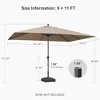 PURPLE LEAF Patio Umbrella Outdoor Table Umbrella Aluminum Frame Market Umbrella Sun Umbrella with 8 Sturdy Ribs - 2 of 4