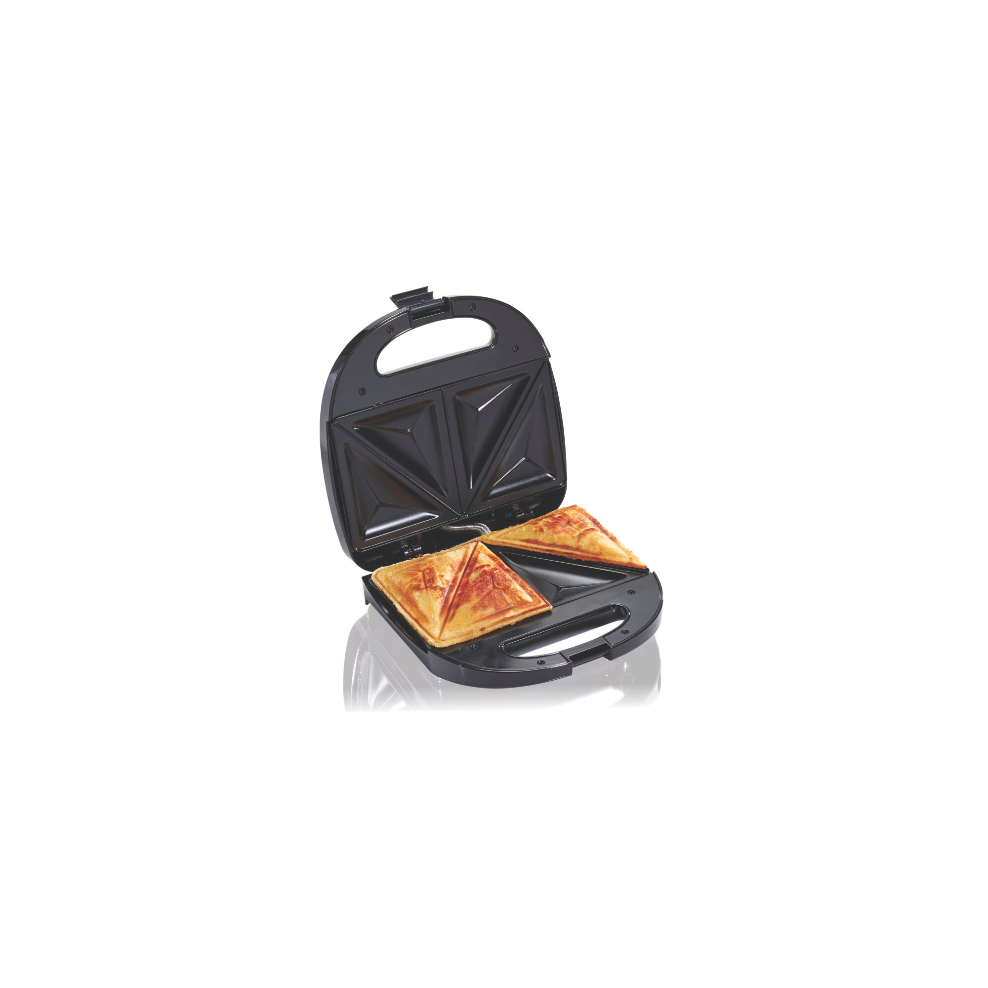 Hamilton Beach Sandwich Maker 25430G: Nonstick Griddle, Breakfast & Grilled Cheese, 820W, Black
