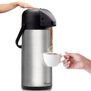 Vondior Airpot Coffee Dispenser with Pump - Insulated Stainless Steel Thermal Beverage Dispenser - 1 of 4